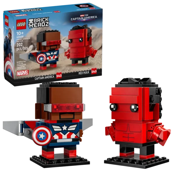 Lego Captain America & Red Hulk Figures