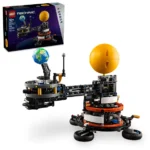 Lego Planet Earth and Moon in Orbit