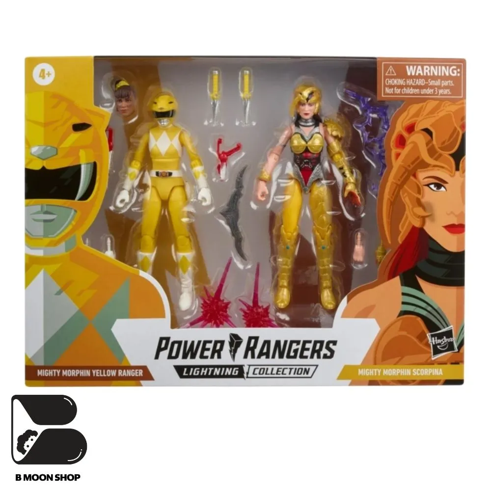 Power Rangers Lightning Collection Mighty Morphin Yellow Ranger Vs. Scorpina 2-Pack 6-Inch Action Figure Toys